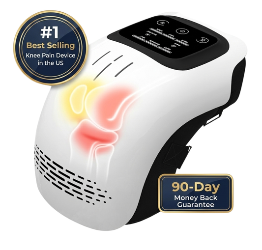 Rechargeable Knee Massager Heat & Vibration Therapy for Joint Pain Relief